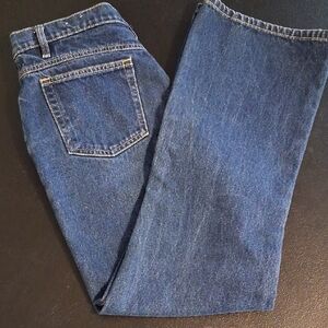Junior High Rise 100% Cotton Denim Jeans Dark Wash